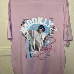Notorious B.I.G Brooklyn Graphic Tee in Light Pink